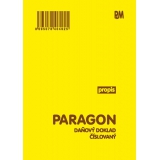 Paragon daňový doklad číslovaný A6 propis