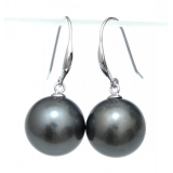 Perlové náušnice mořské tahiti perly 11mm, zlato 14K, WN007a