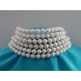 Perlový náhrdelník jezerní bílé perly 7mm, choker YY040