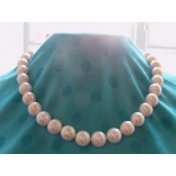 Perlový náhrdelník bílé jezerní perly 13mm NJ9051