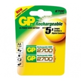Baterie GP NiMH AA, 1.2V, 2700mAh, tužka, 2 pack