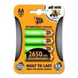 JCB baterie NiMH AA/R06, 2650mAh, blistr 4 ks