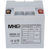 Gelová baterie MHPOWER GE28-12 12V 28Ah pro solární systémy, karavany a záložní aplikace